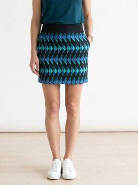 Charlotte Russe 1990s Y2K Wide Elastic Band Waist Pull On Print Mini Skirt Retro